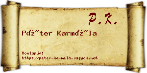 Péter Karméla névjegykártya